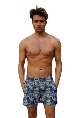 Remsa - Men's Pool Sea Shorts Patterned 197 (1) Remsa - Men's Pool Sea Shorts Patterned 197 (1)