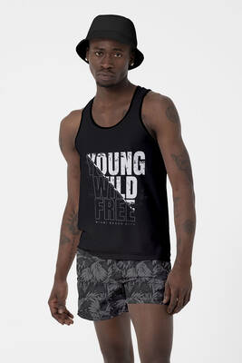 Remsa - Men's Pool Swim Shorts Patterned 202 Black (1) Remsa - Men's Pool Swim Shorts Patterned 202 Black (1)