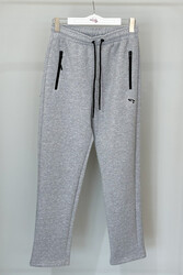 Remsa - Men's Straight-Leg Elastic Waist Fleece-Lined Sweatpants 7088 Grey