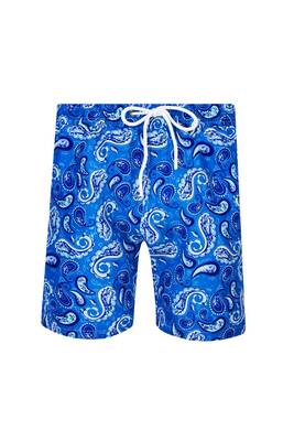Lapieno - Men's Swim Pool Shorts Patterned Wyatt S264 Light Navy Blue Lapieno - Men's Swim Pool Shorts Patterned Wyatt S264 Light Navy Blue
