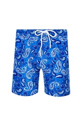 Lapieno - Men's Swim Pool Shorts Patterned Wyatt S264 Light Navy Blue