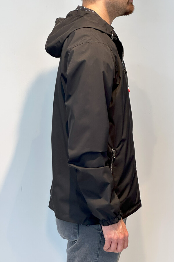 Men's Two-Sided Seasonal Jacket Top REU-24726 Black - Thumbnail