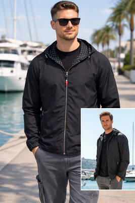 Remsa - Men's Two-Sided Seasonal Jacket Top REU-24726 Black