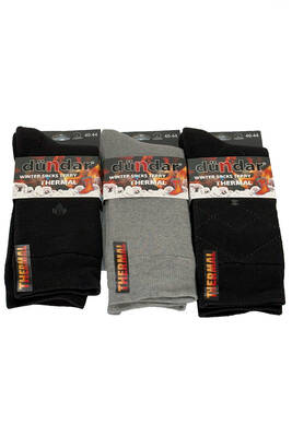 Remsa - Men's Winter Thermal Socks 3-Pack DNDR-03 Gray-Black (1)