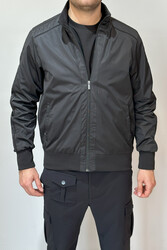 Remsa - Men's Zippered Mid-Season Jacket REU-9114 Black