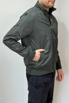 Remsa - Men's Zippered Mid-Season Jacket REU-9114 Khaki (1) Remsa - Men's Zippered Mid-Season Jacket REU-9114 Khaki (1)