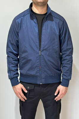 Remsa - Men's Zippered Mid-Season Jacket REU-9114 Navy Blue Remsa - Men's Zippered Mid-Season Jacket REU-9114 Navy Blue