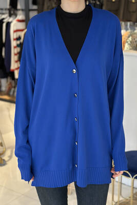 Remsa - Mercerized Knit Cardigan 10482 Cobalt Blue