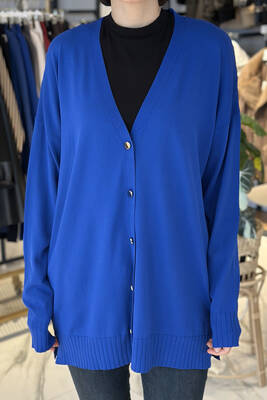Remsa - Mercerized Knit Cardigan 10482 Cobalt Blue (1)