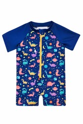 Neopy - Merlin 5530 Dark Navy Short Sleeve Shorty Baby Swimsuit
