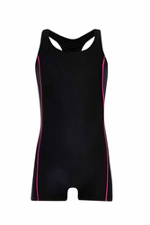 Neopy - Milana 5582 Black Girls' Swimsuit with Straps and Shorts