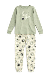 Remsa - Mint Cotton Satin Pajama Set for Girls 6616