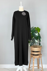 Missemramiss - Missemramiss Aksesuarlı Comfort Elbise 4327 Siyah