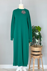 Missemramiss - Missemramiss Aksesuarlı Comfort Elbise 4327 Yeşil