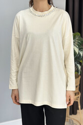 Missemramiss - Missemramiss Basic Sweatshirt 4737 Krem