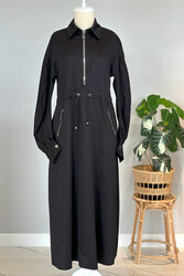 Missemramiss - Missemramiss Coton Gömlek Elbise 4331 Siyah