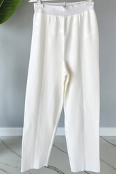 Missemramiss - Missemramiss Elegante Cotton Knitwear Trousers 4159 Ecru