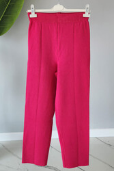 Missemramiss - Missemramiss Elegante Cotton Knitwear Trousers 4159 Fuchsia