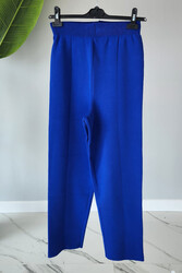 Missemramiss - Missemramiss Elegante Cotton Knitwear Trousers 4159 Saks Blue