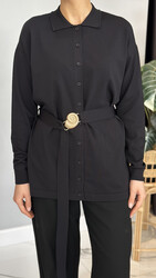 Missemramiss - Missemramiss Elegante Hırka 4716 Siyah
