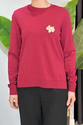 Missemramiss - Missemramiss Elegante Knit Blouse 4711 Sour Cherry