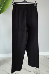 Missemramiss - Missemramiss Elegante Pamuklu Triko Pantalon 4159 Siyah