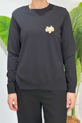 Missemramiss - Missemramiss Elegante Triko Bluz 4711 Siyah