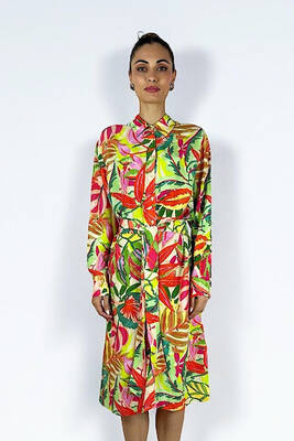 Lale Boutique - Missemramiss Floş Viscose Summer Shirt Tunic 3938 Multi Color (1)