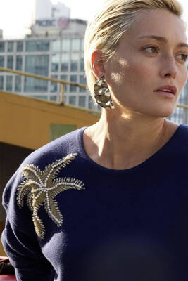 Missemramiss - Missemramiss Flower Knit Tunic Sweater 4583 Navy Blue (1)