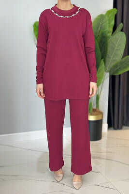 Missemramiss - Missemramiss Roccıoso Cotton Set 4735 Plum