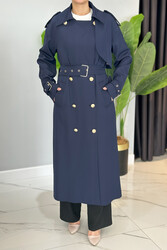 Missemramiss - Missemramiss Rose Trench Coat 4721 Navy
