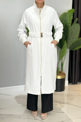 Missemramiss - Missemramiss Special Trench Coat 4722 Ecru