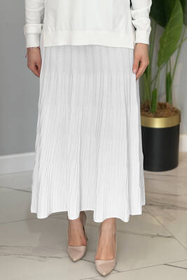 Missemramiss - Missemramiss Speciale Knit Skirt 4714 Ecru