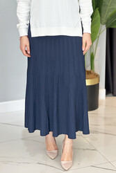 Missemramiss - Missemramiss Speciale Knit Skirt 4714 Navy Blue