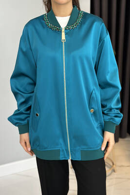 Missemramiss - Missemramiss Stone Design Jacket 4720 Emerald