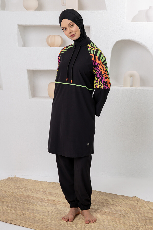 Modest Swimwear 4-Piece Set with Tunic and Trousers - Thumbnail