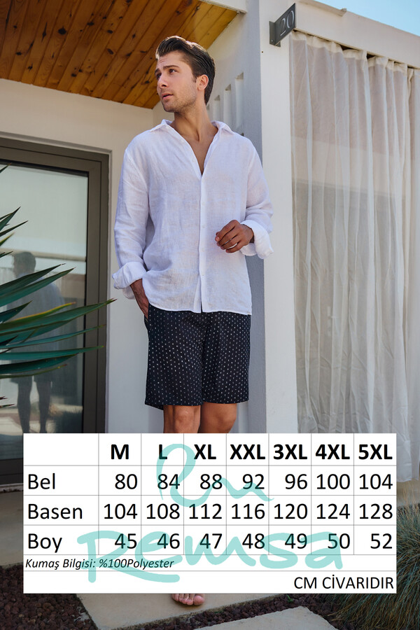 Monogram Patterned Swim Shorts RKS-010 Black - Thumbnail