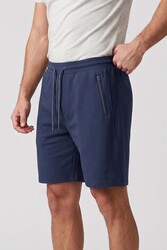 Remsa - Navy Cotton Knit Shorts with Cargo Pockets