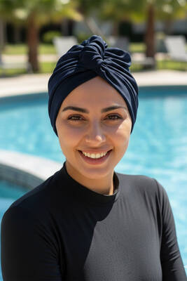 Remsa - Navy Blue Double-Sided Bonnet R-987 Laci (1)
