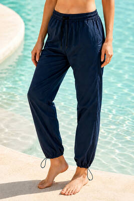 Remsa - Navy Parachute Fabric Full-Cover Swim Bottoms