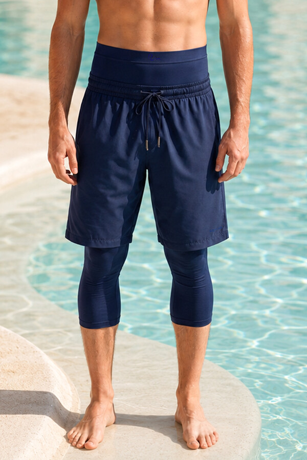 Remsa - Navy Sport Swim Shorts with Inner Liner