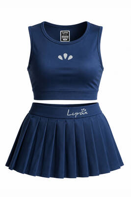 Haliç Mayo - Navy Two-Piece Swimsuit with Skirted Bottom (1)