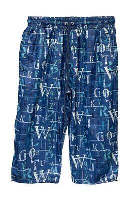 Adasea - Navy UV Protection Men's Long Capri Swim Trunks K10302