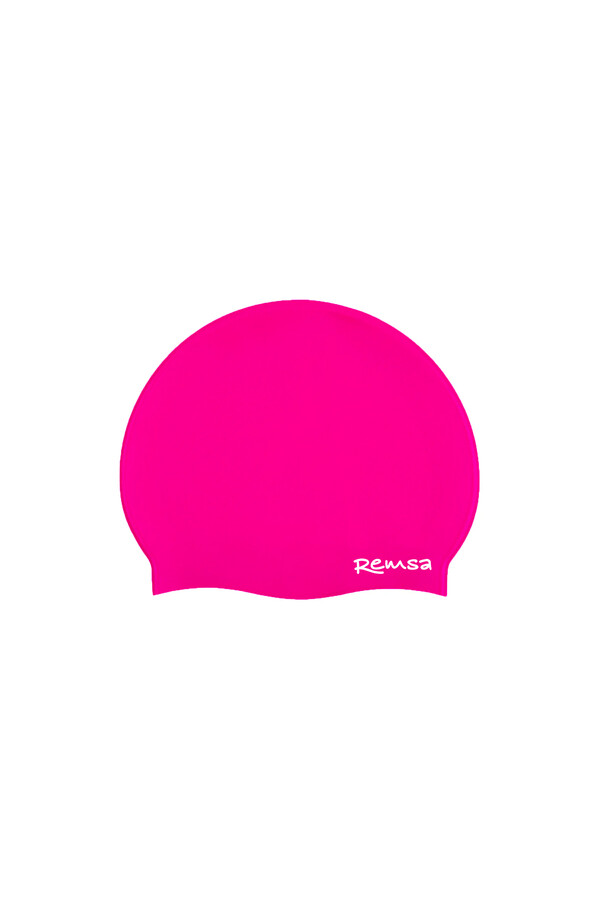 Neon Pink Silicone Swim Cap for Pool and Sea - Thumbnail