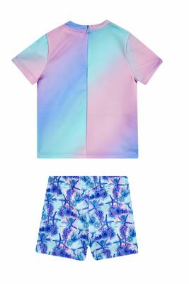 Neopy - Noly 5525 Purple UV Protective Shorts and T-shirt Girls' Baby Swimwear (1)