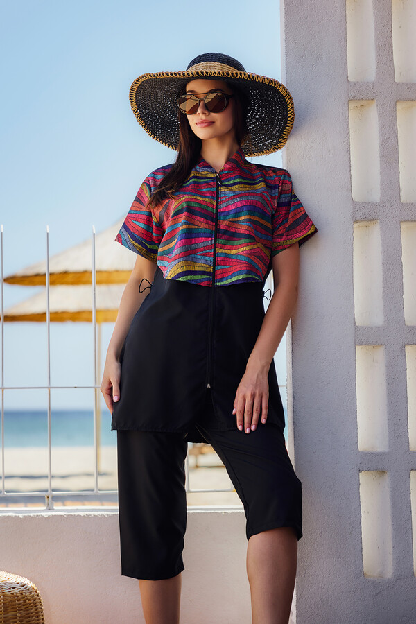 Nurel Four-Piece Modest Swimwear Set - Thumbnail