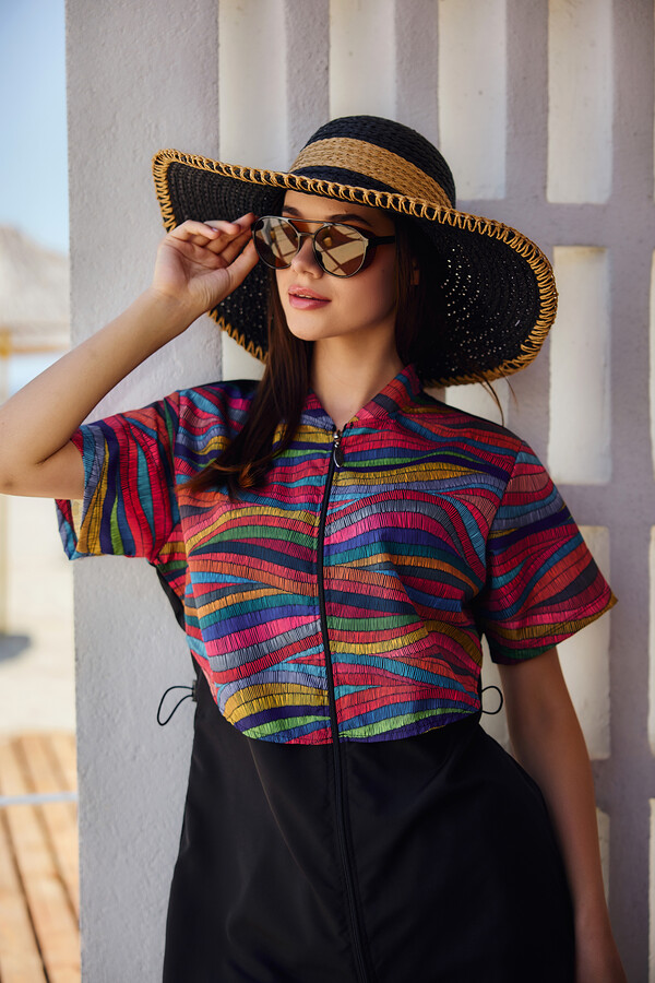 Nurel Four-Piece Modest Swimwear Set - Thumbnail