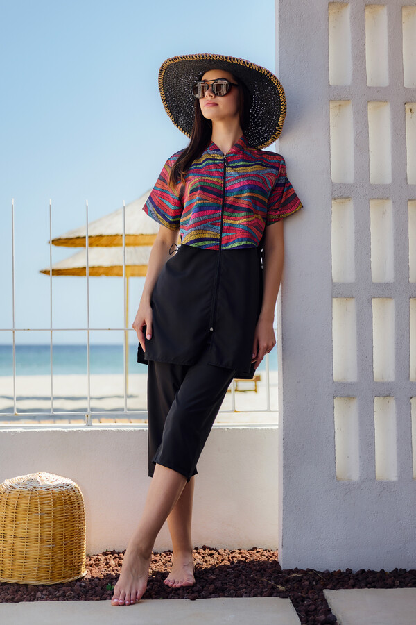 Nurel Four-Piece Modest Swimwear Set - Thumbnail