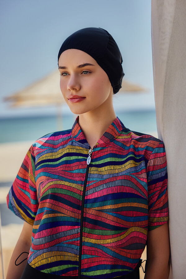 Nurel Four-Piece Modest Swimwear Set - Thumbnail