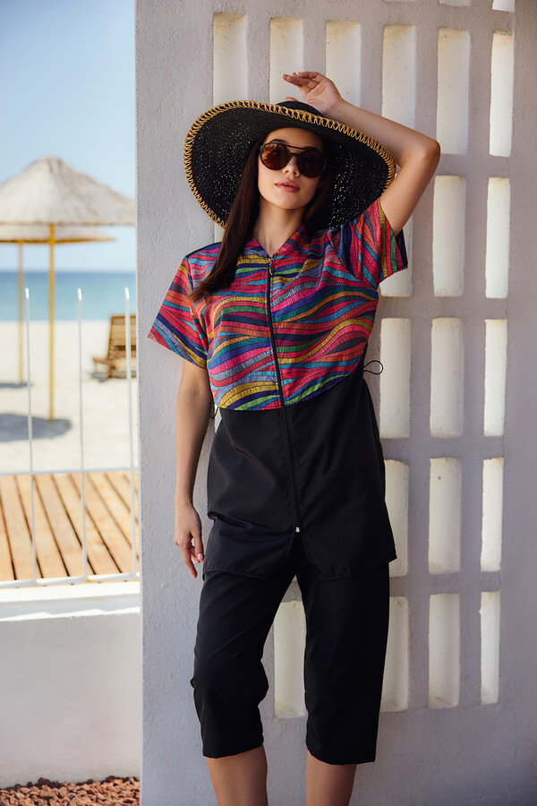 Nurel Four-Piece Modest Swimwear Set - Thumbnail